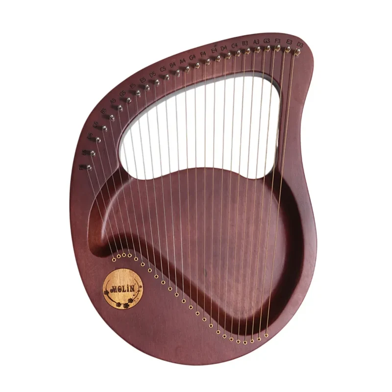 Purple Solid Wood Veneer Laiya 24-String Harp Basic Model Beginner Music