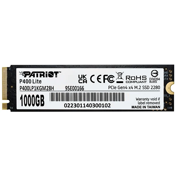 PATRIOT P400 LITE 1TB SSD M.2 PCIe Gen 4x4