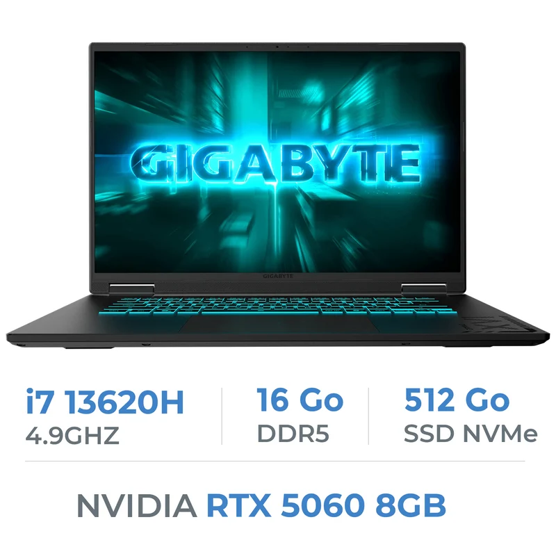Gigabyte Gaming A16 CVHI3FR894SD i7-13620H/16GB DDR5/512GB SSD/RTX 5060 8G/16" 165Hz