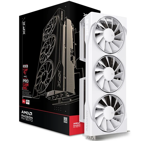 XFX Swift AMD Radeon RX 9070 OC Gaming Edition 16GB Blanc