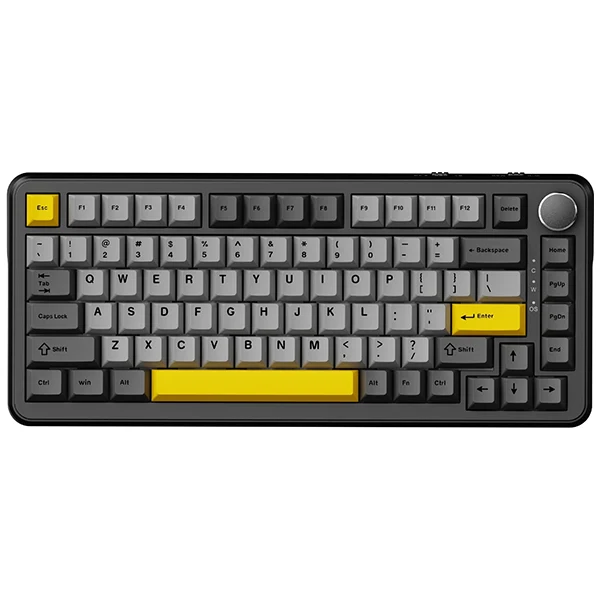 Odpaltoy×Ajazz AK820 MAX Black Grey Yellow (Magnetic Switch)