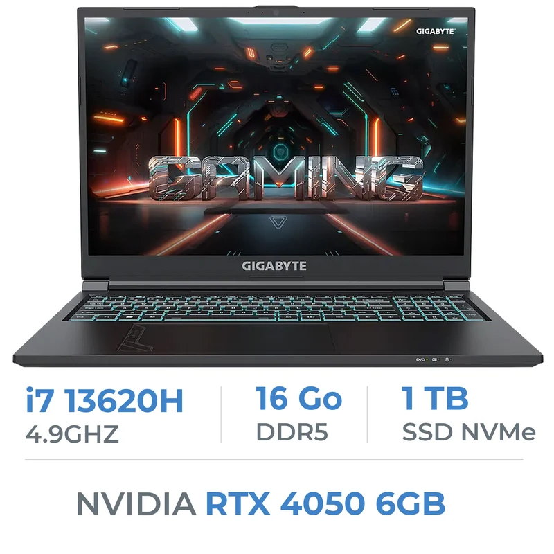 Gigabyte G6 MF-H2EE894KD i7 13620H/16GB DDR5/1TB SSD/RTX 4050 6GB/16" 165Hz