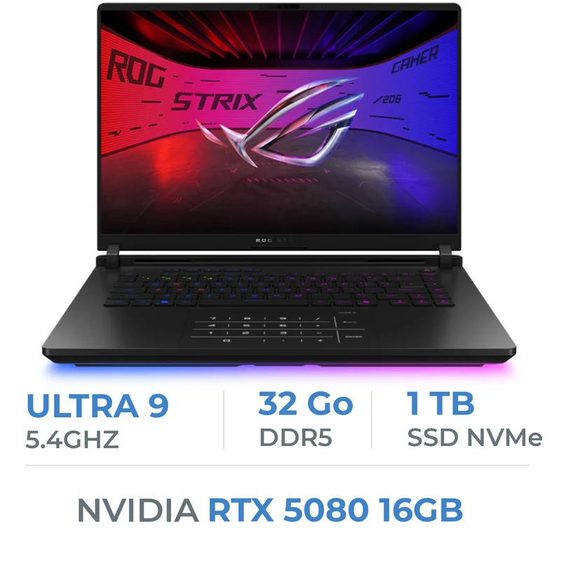 ASUS ROG Strix Scar 16 (2025) G635LW Ultra 9 275HX/32GB DDR5/1TB SSD/RTX 5080 16GB/16" 240Hz WQXGA