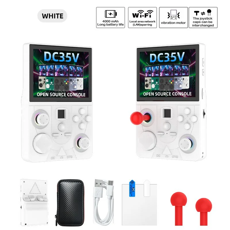 White DC35V Retro Handheld Game Console