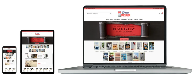 Home Decor Shopify Store Built From Scratch