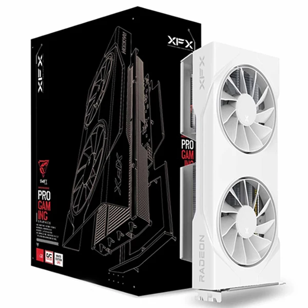 XFX Swift AMD Radeon RX 9060 XT 8GB OC Blanc