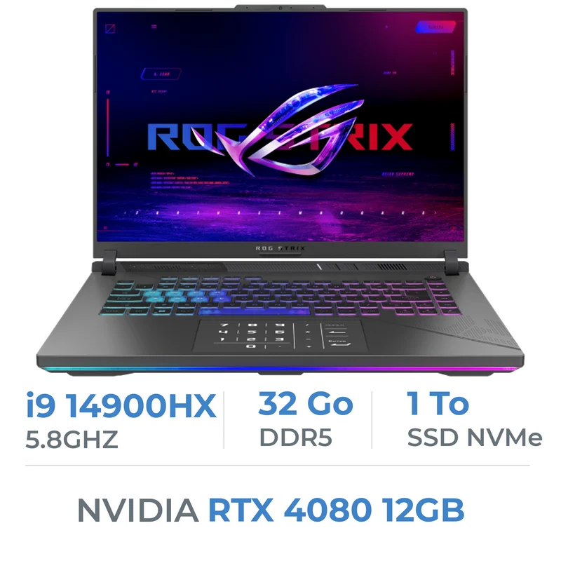 ASUS ROG Strix G16 G614JZR N4031W i9-14900HX/32GB DDR5/1TB SSD/RTX 4080/ 16" 2.5K 240Hz