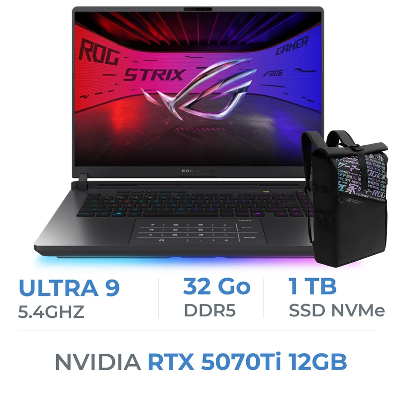 ASUS ROG Strix G16 G615LR Ultra 9 275HX/32GB DDR5/1TB SSD/RTX 5070Ti 12GB/16" 240Hz WQXGA
