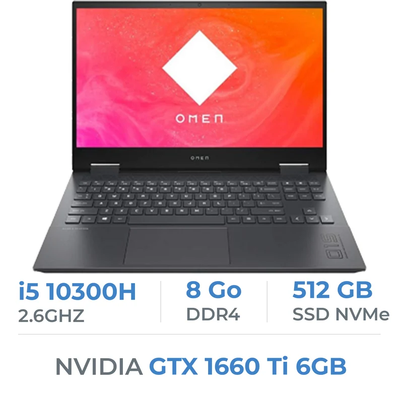HP OMEN 15-ek0000nk i5 10300H/8Go/512Go SSD/GTX 1660TI 6G/15.6" 144Hz FHD
