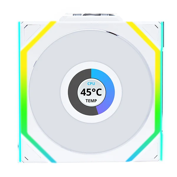 Lian Li Uni Fan SL Wireless LCD 120 Reverse Blade Blanc