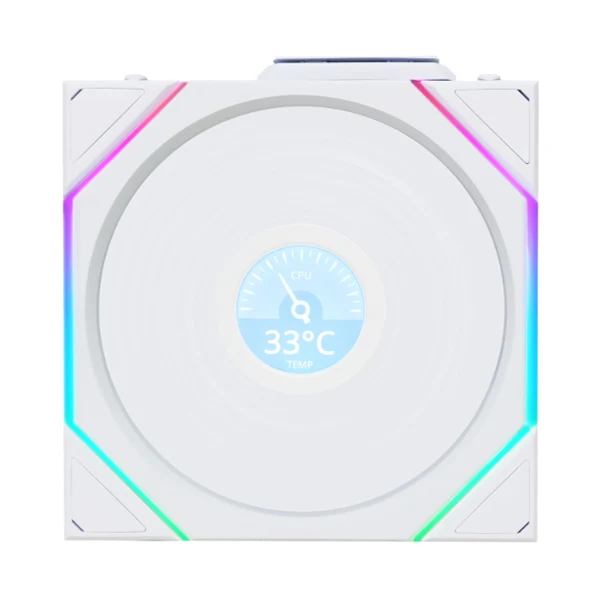 Lian Li Uni Fan TL-LCD 120 Wireless Reverse Blanc