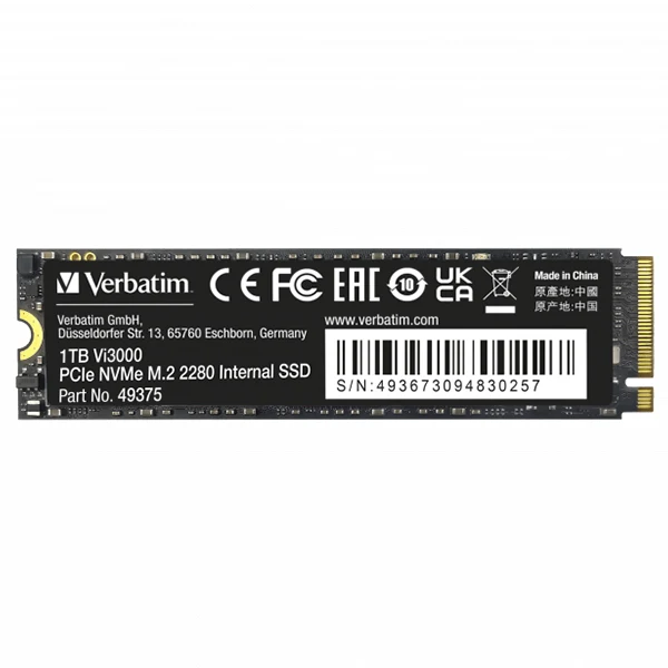 VERBATIM Vi3000 M.2 PCle GEN3X4 1TB