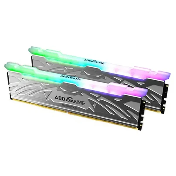 Addlink AddGame Spider X5 RGB 32GB (2x16GB) DDR5 6000MHZ CL38 Mémoire avec Heatsink - Silver