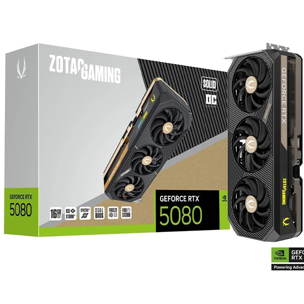 ZOTAC GAMING GeForce RTX 5080 SOLID OC 16GB GDDR7