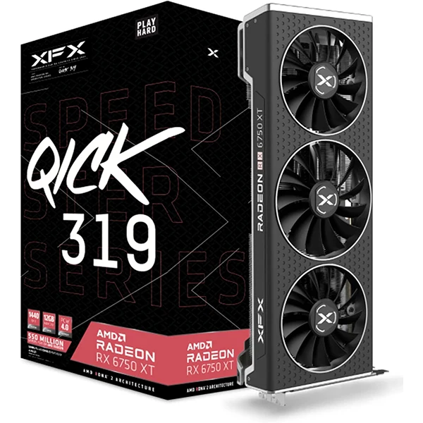 XFX AMD Radeon RX 6750 XT Speedster QICK 319 12GB GDDR6