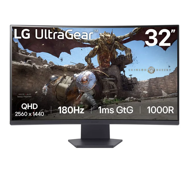 LG ULTRAGEAR 32″ 32GS60QC-B 180Hz 2K 1ms