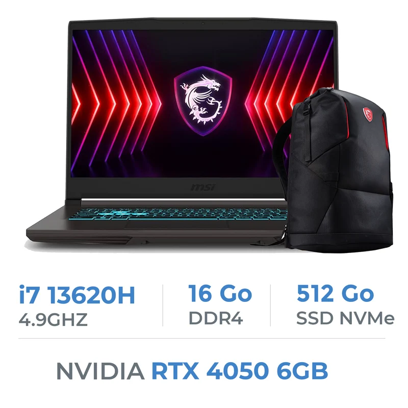 MSI THIN 15 B13VE-2659MA Intel i7 13620H/16GB DDR4/512GB SSD/RTX 4050 6GB/15.6″ 144Hz