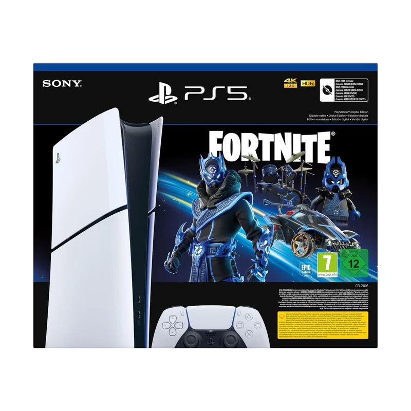 Sony PlayStation 5 Slim Digital Edition Fortnite Cobalt Star Bundle