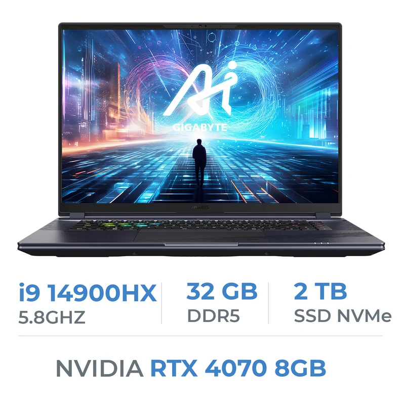 Gigabyte AORUS 16X ASG-63FRC65SH i9-14900HX/32GB DDR5/2TB/RTX4070 8GB/16" LED QHD+ 165 Hz