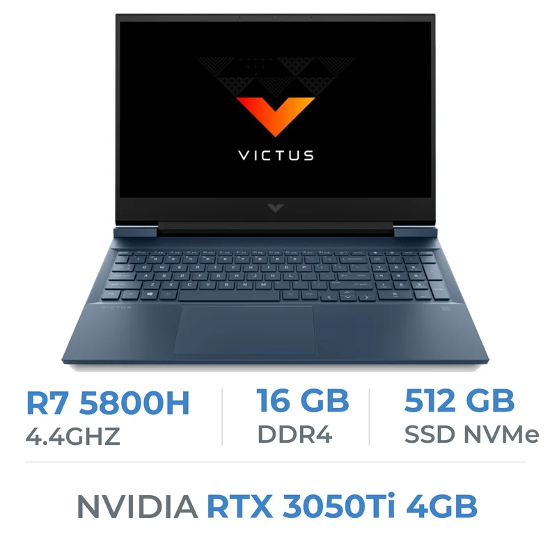 HP VICTUS 16 AMD R7 5800H/16GB/512GB SSD/RTX 3050Ti 4GB/16.1'' 144Hz