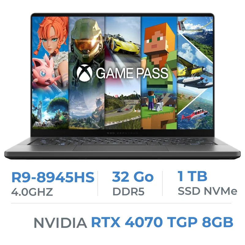Asus ROG Zephyrus G14-403UI-Q24W AMD Ryzen 9 8945HS/32GB DDR5/1TB SSD/RTX 4070 TGP 90W/14" 3K OLED