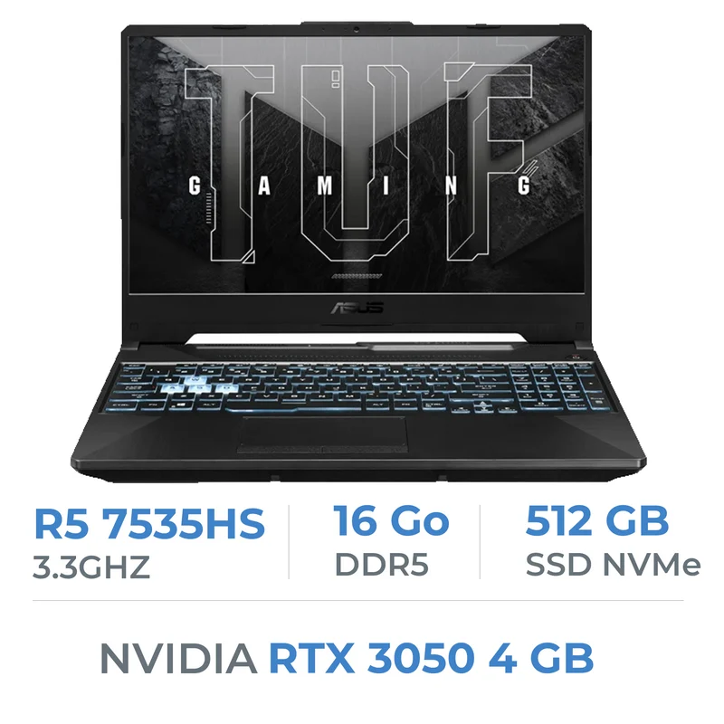 ASUS TUF GAMING A15 TUF506NC-HN013 AMD R5-7535HS/16GB DDR5/512GB SSD/RTX3050 4GB/15.6'' 144Hz