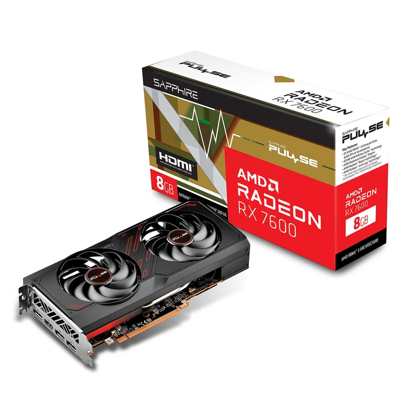 Sapphire AMD Radeon RX 7600 Pulse Gaming 8GB GDDR6