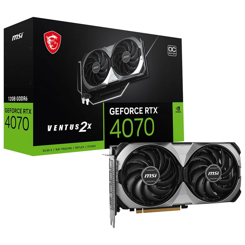 MSI GeForce RTX 4070 VENTUS 2X E1 OC 12GB GDDR6X