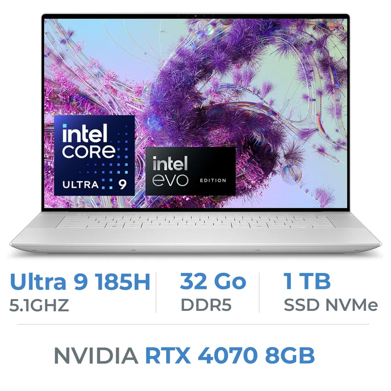 Dell XPS 16 9640 Ultra 9-185H/32GO/1TB SSD/RTX 4070/16.3" Tactile (Neuf Sans emballage)