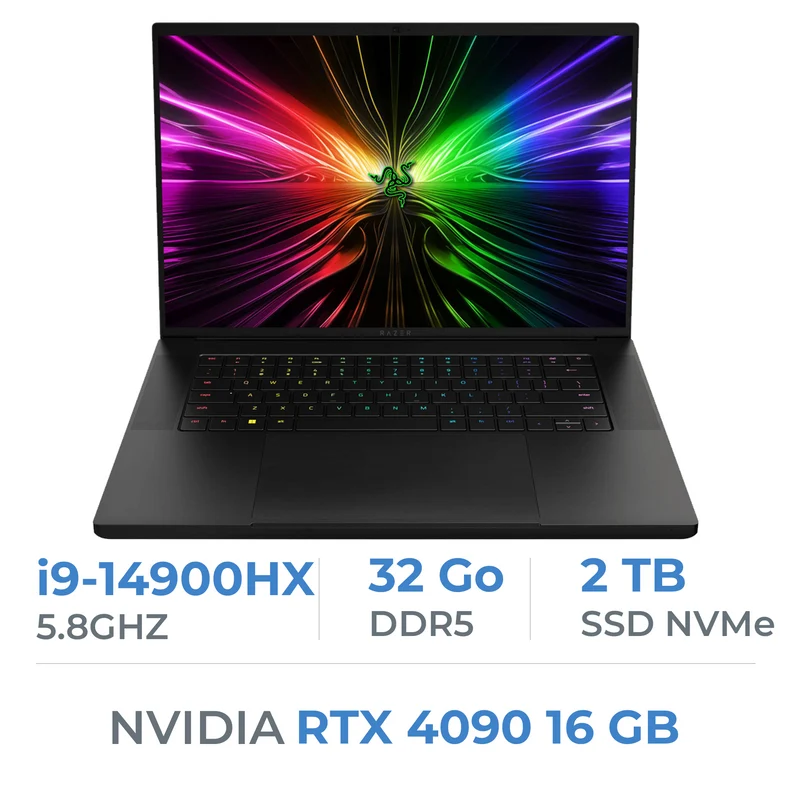 Razer Blade 16 i9-14900HX/32GB/2TB SSD/RTX4090 16GB/16''(Neuf Sans emballage)