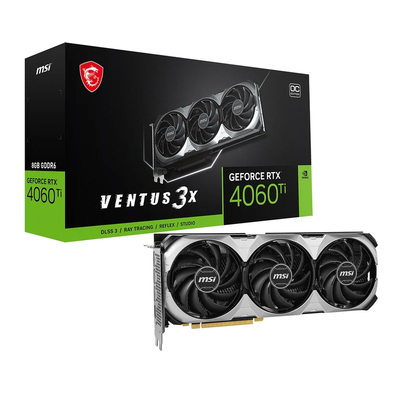 MSI GeForce RTX 4060 Ti VENTUS 3X E OC 8GB GDDR6