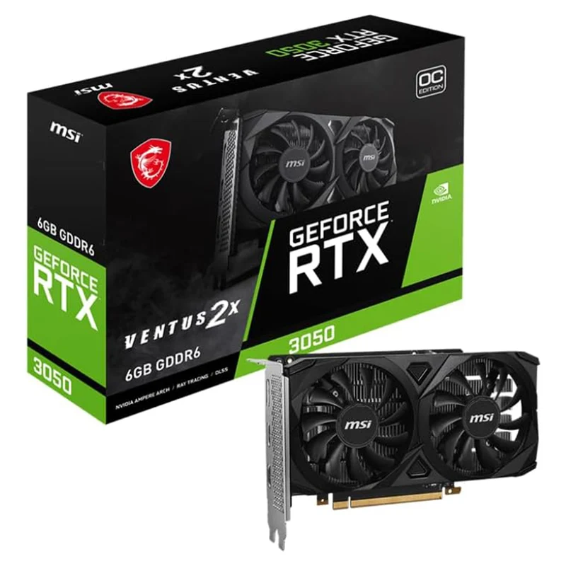 MSI GeForce RTX 3050 VENTUS 2X E OC 6GB GDDR6