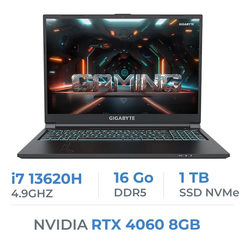 Gigabyte G6 K-H3ES854KD i7 13620H/16GB DDR5/1TB SSD/RTX4060 8GB/16'' 165Hz