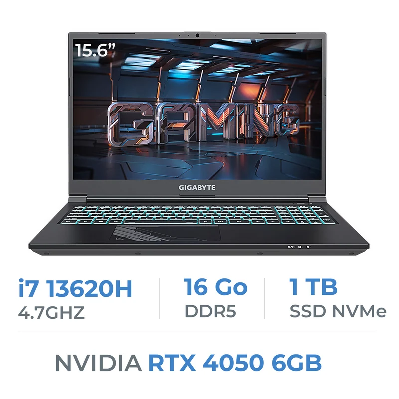 Gigabyte G5 MF5-H2ES354KD i7 13620H/16GB DDR5/1TB SSD/RTX4050 6GB/15.6'' 144Hz