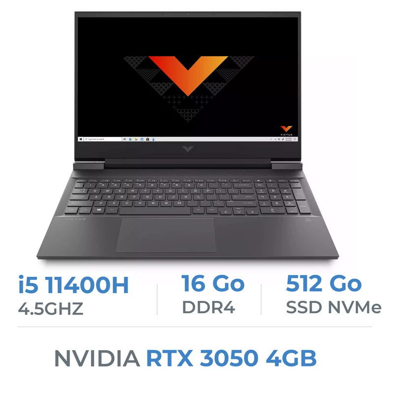 HP Victus 16-d0420nf i5-11400H/16GB/512GB SSD/RTX3050 4GB/16.1"