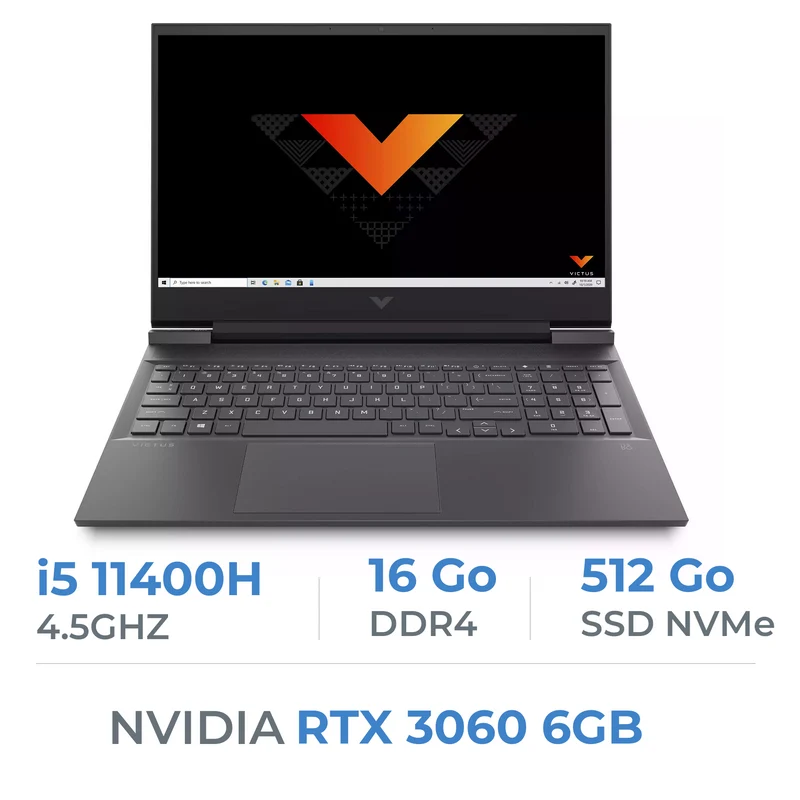HP Victus 16-d0296nf i5-11400H/16GB/512GB SSD/RTX3060 6GB/16.1"