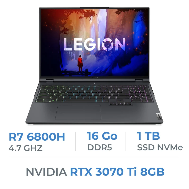 Lenovo Legion 5 Pro 16ARH7H R7 6800H/16GB/1TB SSD/RTX3070Ti/16''