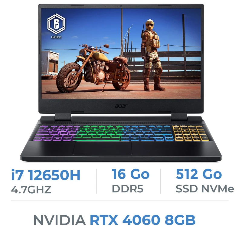 Acer Nitro 5 AN515-58-7290 i7 12650H/16GB/512GB SSD/RTX4060 8GB (SANS EMBALLAGE)