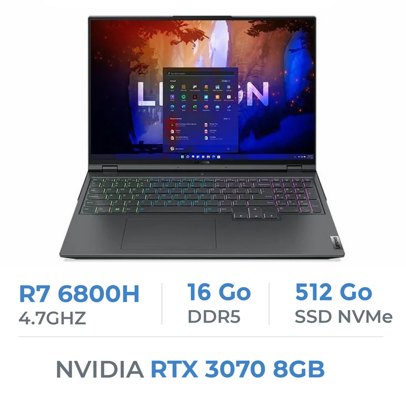Lenovo Legion 5 15ARH7H R7 6800H/16GB/512GB SSD/RTX3070/15.6''