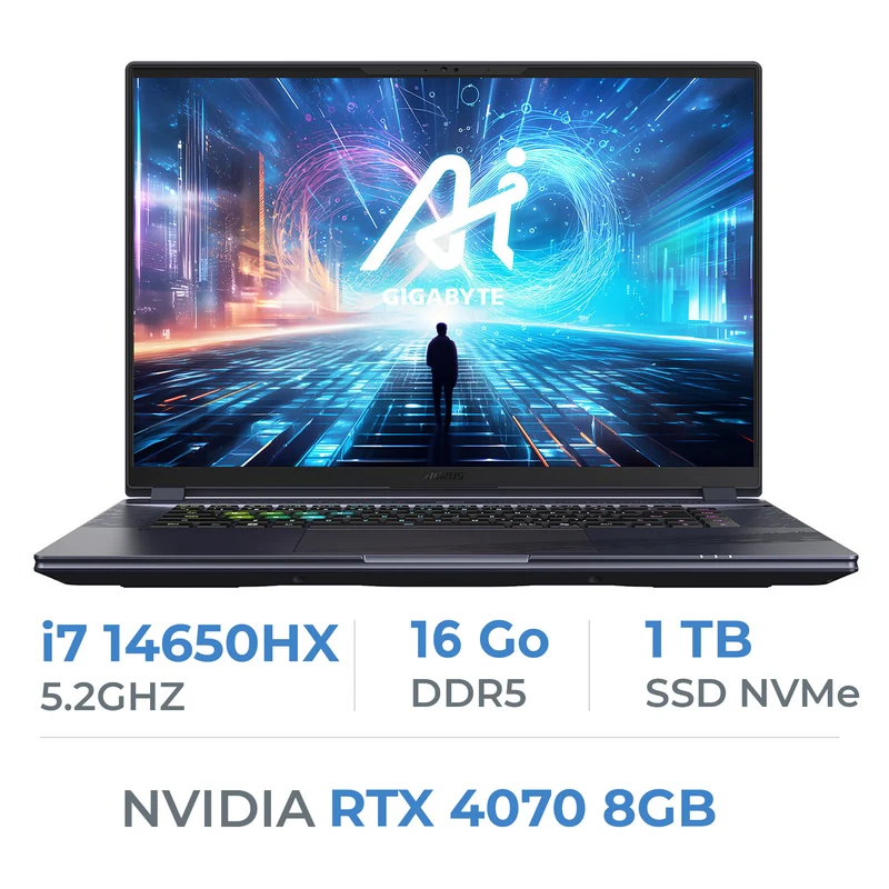 Gigabyte AORUS 16X ASG-53FRC54SH i7-14650HX/16GB DDR5/1TB/RTX4070 8GB/16″