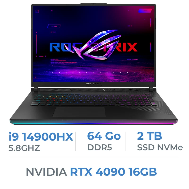 ASUS ROG STRIX SCAR 18 ( 2024 ) i9 14900HX/64GO/2TB/RTX 4090/18" QHD+