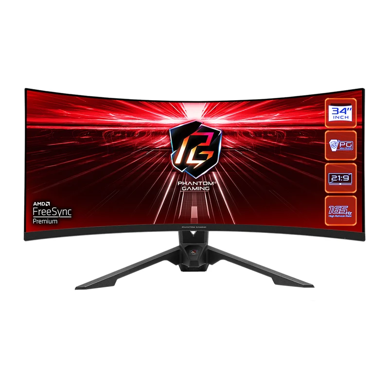 ASRock PHANTOM GAMING PG34WQ15R3A 34″ CURVED 165Hz