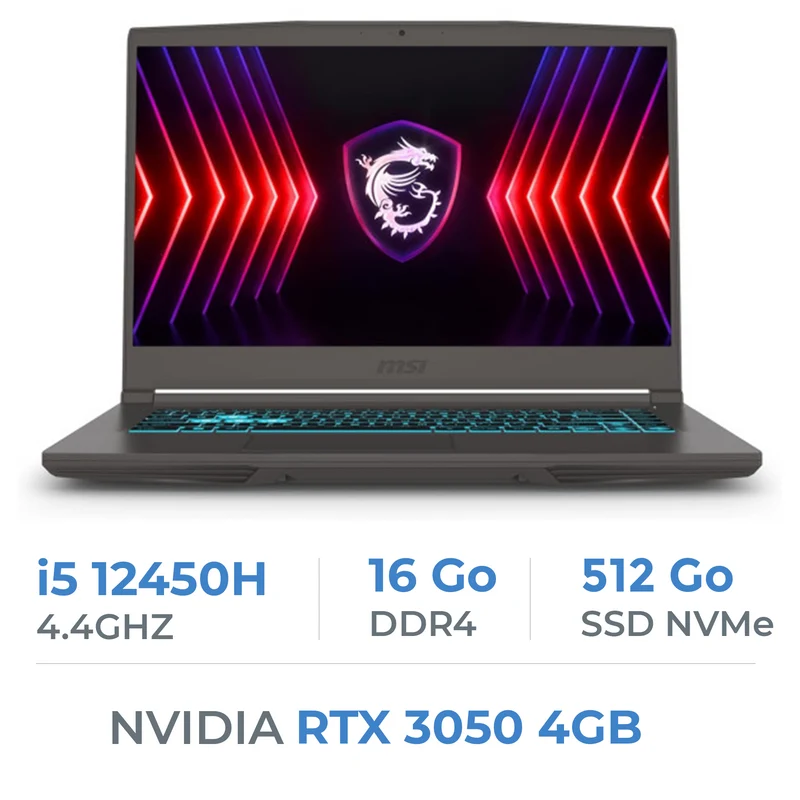 MSI Thin 15 B12UC i5-12450H/16GB/512GB SSD/RTX3050 4GB/15.6"