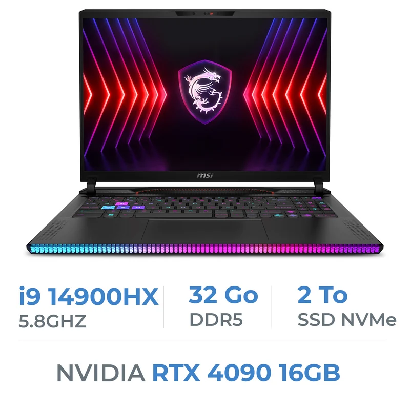 MSI Raider GE68HX 14VIG i9-14900HX/32GB/2TB SSD/RTX4090 16GB/ 16" 240Hz IPS