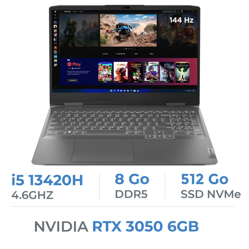 Lenovo LOQ 15IRH8 Intel i5-13420H/8GB/512GB SSD/RTX3050 6GB/15.6" 144Hz