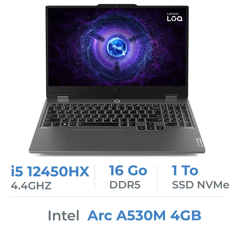 Lenovo LOQ 15IAX9I Intel i5-12450HX/16GB/1TB SSD/Arc A530M 4GB/15.6" 144Hz IPS