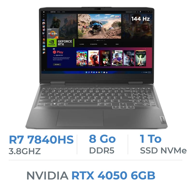 Lenovo LOQ 16APH8 Ryzen 7 7840HS/8GB/1TB SSD/RTX4050 6GB/16" 144Hz
