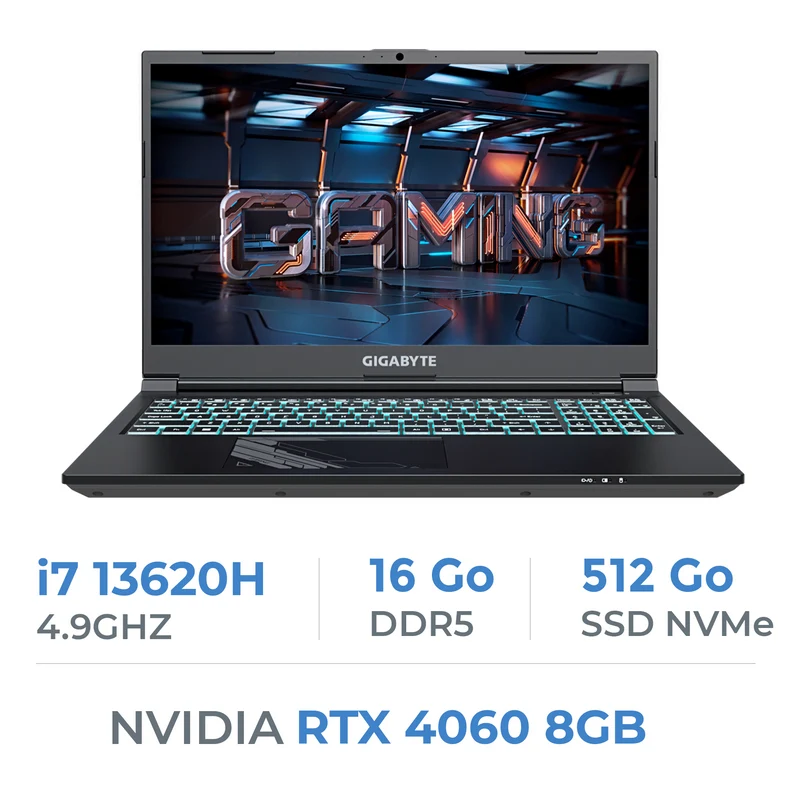 Gigabyte G5 KF5-H3FR353SD-i7 13620H/16GB/512GB SSD/RTX4060 8GB/15.6'' 144Hz