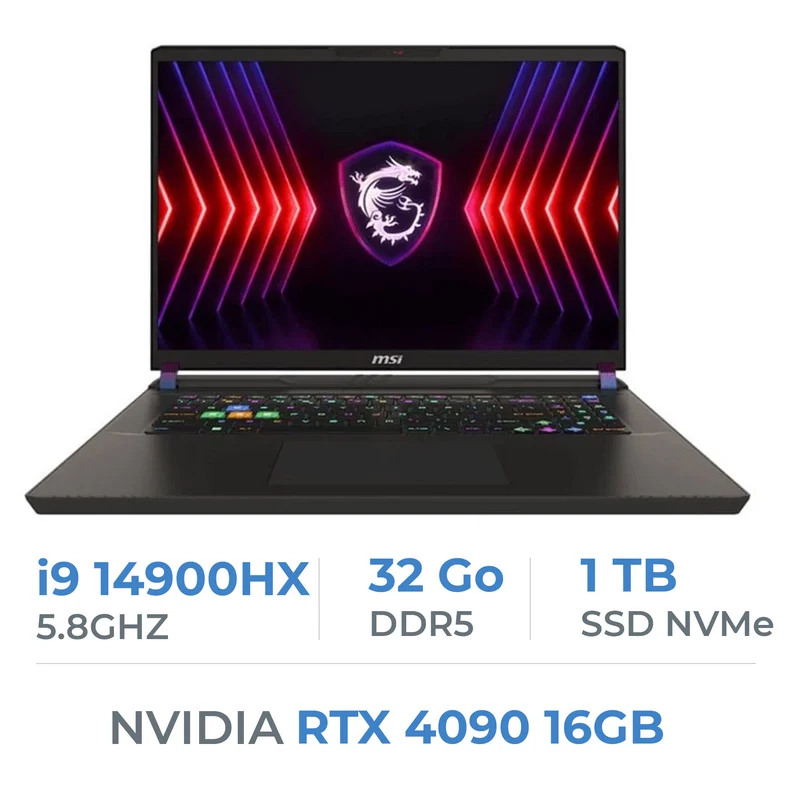 MSI Vector 17 HX A14VIG-820XES Intel Core 19-14900HX/32GB/1TBSSD/RTX 4090/17"