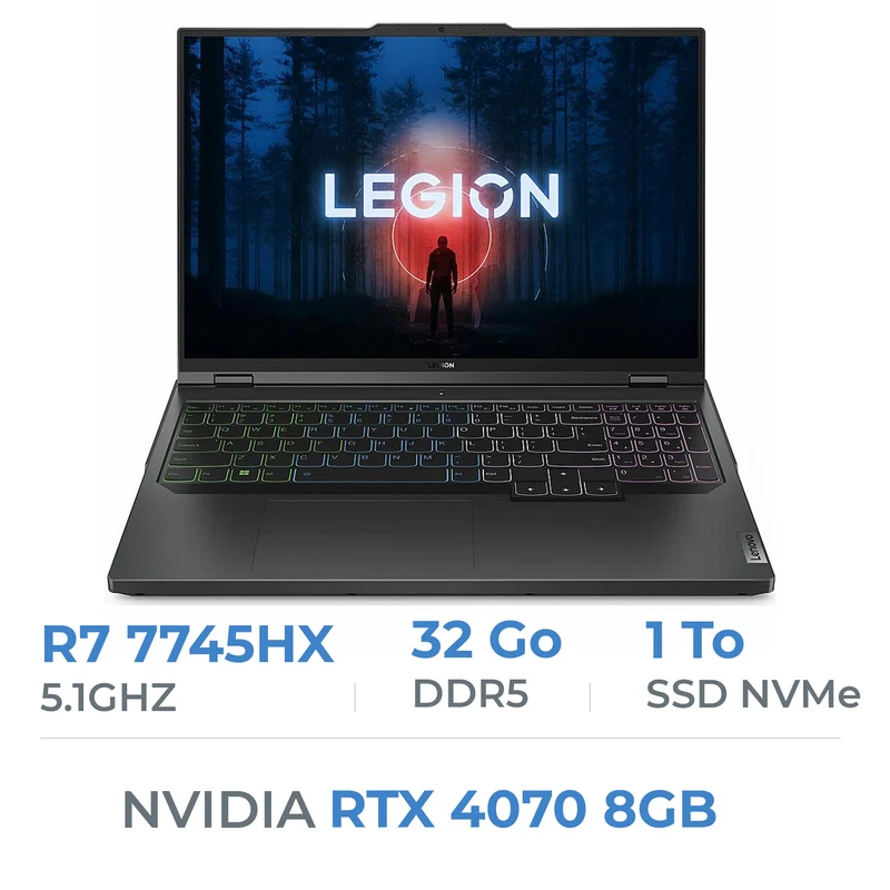 Lenovo Legion Pro 5 16ARX8 R7 7745HX/32GB/1TB SSD/RTX4070/16'' 240Hz
